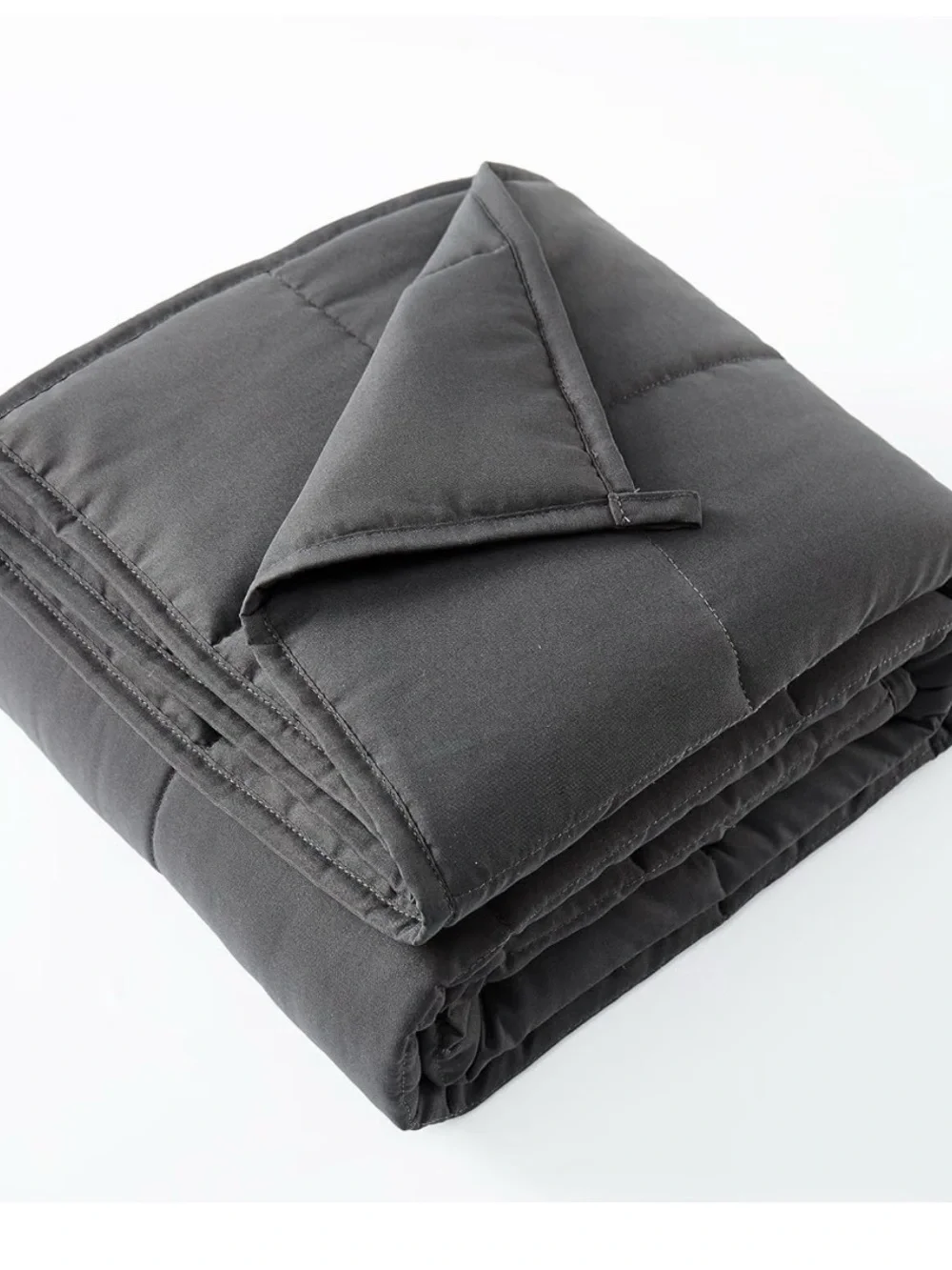Source Unknown Charcoal Gray Quilted Throw Blanket